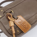 Chloe Eden Shoulder Bag Leather Beige Gold Tone Auth 204650A-18