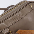 Chloe Eden Shoulder Bag Leather Beige Gold Tone Auth 204650A-19