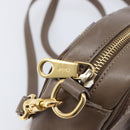 Chloe Eden Shoulder Bag Leather Beige Gold Tone Auth 204650A-10