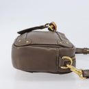 Chloe Eden Shoulder Bag Leather Beige Gold Tone Auth 204650A-3