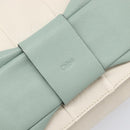 Chloe June Chain Shoulder Bag Leather White Gold Tone Auth 204652A-15