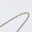Chloe June Chain Shoulder Bag Leather White Gold Tone Auth 204652A-9