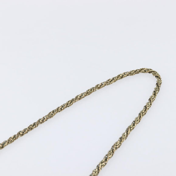 Chloe June Chain Shoulder Bag Leather White Gold Tone Auth 204652A