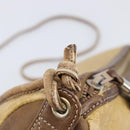 LOEWE Shoulder Bag Leather Beige Gold Tone Auth 204654-10