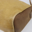 LOEWE Shoulder Bag Leather Beige Gold Tone Auth 204654-11