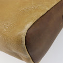 LOEWE Shoulder Bag Leather Beige Gold Tone Auth 204654-16