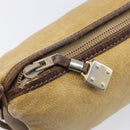 LOEWE Shoulder Bag Leather Beige Gold Tone Auth 204654-19