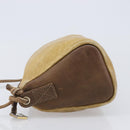 LOEWE Shoulder Bag Leather Beige Gold Tone Auth 204654-4