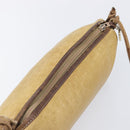 LOEWE Shoulder Bag Leather Beige Gold Tone Auth 204654-6