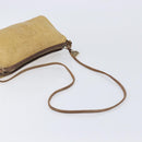 LOEWE Shoulder Bag Leather Beige Gold Tone Auth 204654-7