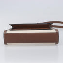 BURBERRY Hand Bag Canvas 2way Beige Gold Auth 204656V-6
