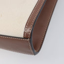 BURBERRY Hand Bag Canvas 2way Beige Gold Auth 204656V-19