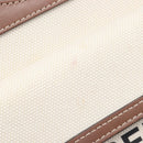 BURBERRY Hand Bag Canvas 2way Beige Gold Auth 204656V-21