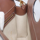 BURBERRY Hand Bag Canvas 2way Beige Gold Auth 204656V-24