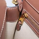 BURBERRY Hand Bag Canvas 2way Beige Gold Auth 204656V-26