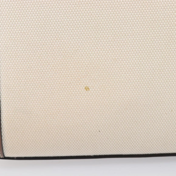 BURBERRY Hand Bag Canvas 2way Beige Gold Auth 204656V