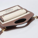 BURBERRY Hand Bag Canvas 2way Beige Gold Auth 204656V-7