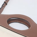 BURBERRY Hand Bag Canvas 2way Beige Gold Auth 204656V-14