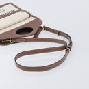 BURBERRY Hand Bag Canvas 2way Beige Gold Auth 204656V-8