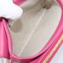 Jimmy Choo Chain Shoulder Bag Leather Pink Gold Tone Auth 204657A-18