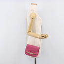 Jimmy Choo Chain Shoulder Bag Leather Pink Gold Tone Auth 204657A-24