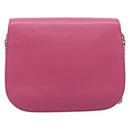 Jimmy Choo Chain Shoulder Bag Leather Pink Gold Tone Auth 204657A-3