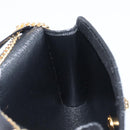 Christian Dior Honeycomb Canvas Chain Shoulder Bag Black Gold Tone Auth 204664A-19