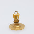 CHANEL Earring Metal Gold Tone CC Auth 204667V-11