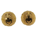 CHANEL Earring Metal Gold Tone CC Auth 204667V-2