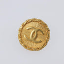 CHANEL Earring Metal Gold Tone CC Auth 204667V-8
