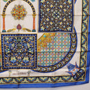 HERMES Carre90 Scarf Silk ""CIELS BYZANTINS"" Blue Auth 204698M-10