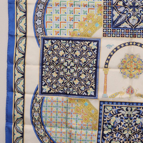 HERMES Carre90 Scarf Silk ""CIELS BYZANTINS"" Blue Auth 204698M