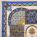 HERMES Carre90 Scarf Silk ""CIELS BYZANTINS"" Blue Auth 204698M-2