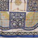 HERMES Carre90 Scarf Silk ""CIELS BYZANTINS"" Blue Auth 204698M-23
