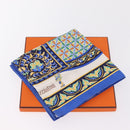 HERMES Carre90 Scarf Silk ""CIELS BYZANTINS"" Blue Auth 204698M-12