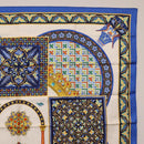 HERMES Carre90 Scarf Silk ""CIELS BYZANTINS"" Blue Auth 204698M-4