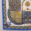 HERMES Carre90 Scarf Silk ""CIELS BYZANTINS"" Blue Auth 204698M-8
