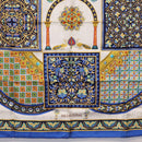 HERMES Carre90 Scarf Silk ""CIELS BYZANTINS"" Blue Auth 204698M-9