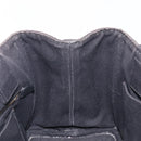 PRADA Canapa PM Hand Bag Canvas Black Gold Tone Auth 204699-18