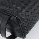 BOTTEGA VENETA INTRECCIATO Clutch Bag Leather Black Silver 244706 Auth 204700V-14