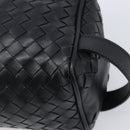 BOTTEGA VENETA INTRECCIATO Clutch Bag Leather Black Silver 244706 Auth 204700V-15