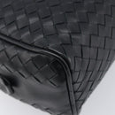 BOTTEGA VENETA INTRECCIATO Clutch Bag Leather Black Silver 244706 Auth 204700V-16