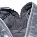 BOTTEGA VENETA INTRECCIATO Clutch Bag Leather Black Silver 244706 Auth 204700V-19