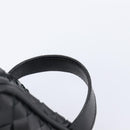 BOTTEGA VENETA INTRECCIATO Clutch Bag Leather Black Silver 244706 Auth 204700V-8