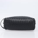 BOTTEGA VENETA INTRECCIATO Clutch Bag Leather Black Silver 244706 Auth 204700V-5