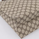 GUCCI GG Supreme Web Sherry Line Tote Bag PVC Beige Gold Auth 204701A-17