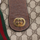 GUCCI GG Supreme Web Sherry Line Tote Bag PVC Beige Gold Auth 204701A-18