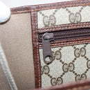 GUCCI GG Supreme Web Sherry Line Tote Bag PVC Beige Gold Auth 204701A-21