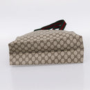 GUCCI GG Supreme Web Sherry Line Tote Bag PVC Beige Gold Auth 204701A-5