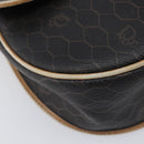 Christian Dior Honeycomb Shoulder Bag PVC Leather Black Gold Tone Auth 204704-16